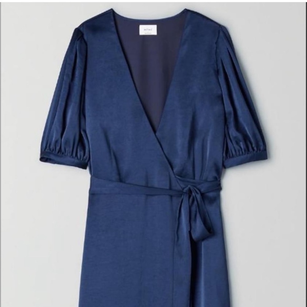 SOLD Wilfred Lune Satin Wrap Dress